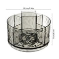 thumbnail image 3 of Linnome Desktop Rotating Storage Box with 5 Compartments for Cosmetics, Clear Plastic Organizer for Office, 3 of 6