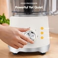thumbnail image 2 of Food Processor 10.5 Cup, Vegetable Choppers with Slicing Shredding Chopping Kneading, Dishwasher Safe, Food Grinder, Stainless Steel Blades, for Smoothie Fruit Dough, 2.6QT, 2 of 7