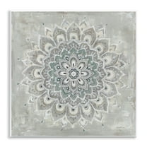 Stupell Industries Gentle Mandala Flower Abstract Painting Unframed Art Print Wall Art, 12 x 12