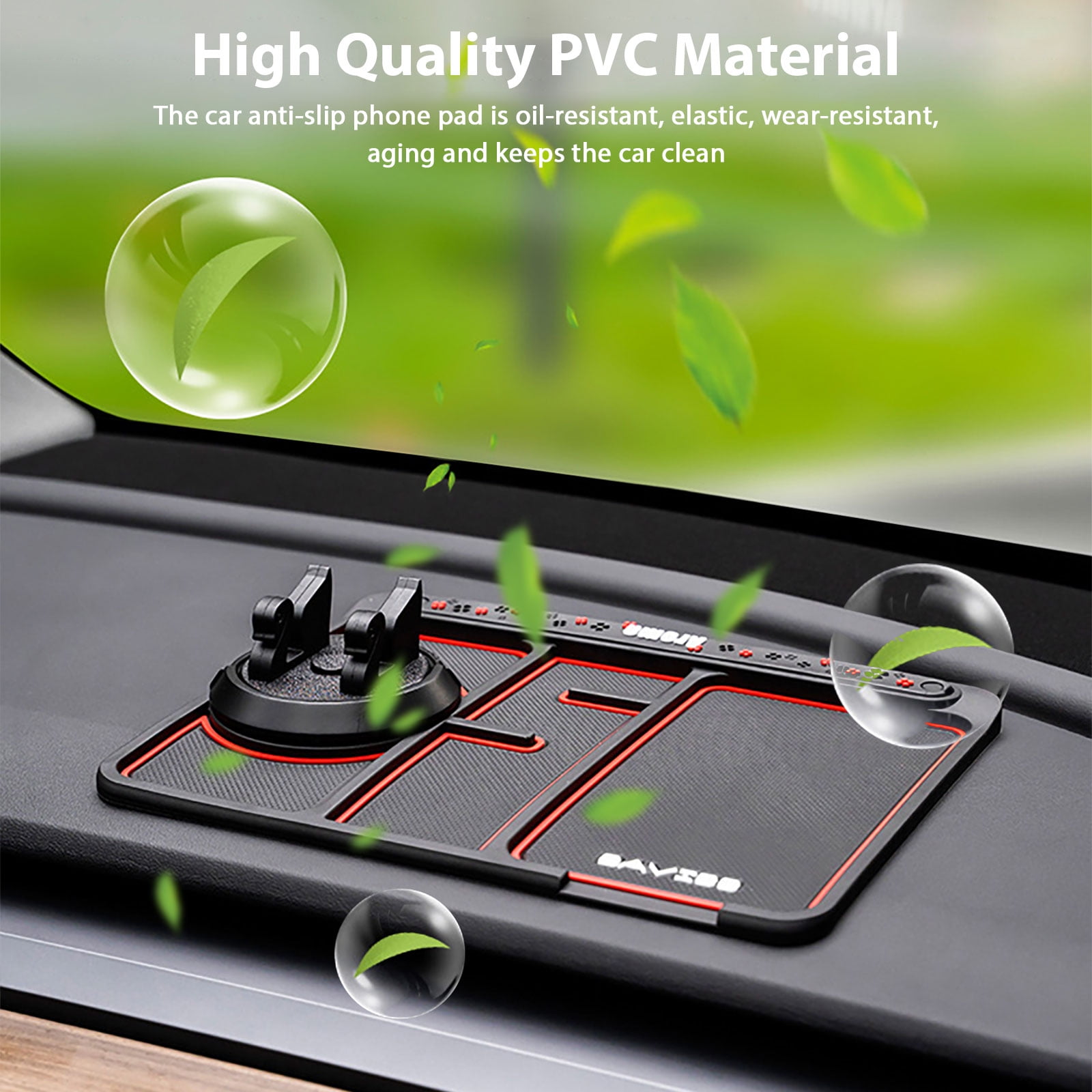 Non-Slip Phone Pad for Car, TSV Car Dashboard Mat Tray, Silicone