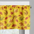 thumbnail image 3 of Ambesonne Burnt Orange Window Valance, Fall Forest Leaves, 54" X 12", Mustard and Multicolor, 3 of 5