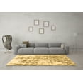 thumbnail image 3 of Ahgly Company Indoor Round Abstract Brown Modern Area Rugs, 7' Round, 3 of 4