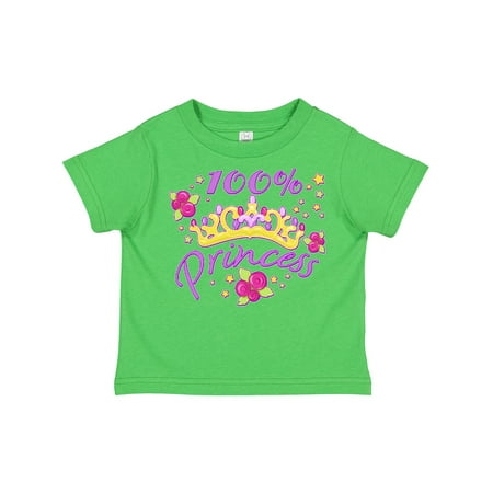 

Inktastic 100% Princess- Tiara and Roses Gift Toddler Toddler Girl T-Shirt