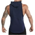 thumbnail image 6 of WAVSUF Tall Big Mens Bodybuilding Sleeveles Solid Color Tank Tops T-Shirt Pullover Blue Size XL, 6 of 7