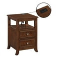 thumbnail image 3 of Convenience Concepts Melbourne 2 Drawer End Table with Charging Station and Shelf, Espresso, 3 of 12