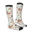 thumbnail image 3 of Daiia Sports Socks Winter Christmas And New Year Deer Printed Novelty Crew Socks for Men Women Knee High Socks Cotton Socks Soft & Breathable Support Unisex Socks, 3 of 9