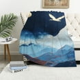 thumbnail image 4 of Creowell Warm Cozy Decorative Flannel Blanket Mountain Bird Moon 40*50in, 4 of 7