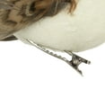 thumbnail image 4 of Northlight Bird with Clip and Feathers Christmas Ornament - 6" - White and Brown, 4 of 5