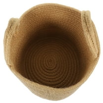 SEWCHICS Beige Cotton Rope Laundry Basket Large Storage Organizer for Clothes and Household Clutter