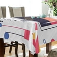 thumbnail image 5 of Yayeee Tablecloths 54" x 54" Rectangle Wrinkle Resistant Party Table Cover, White Simple Shapes, 5 of 8