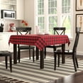 thumbnail image 3 of Fennco Styles Buffalo Plaid Collection Classic Checked Cotton Blend Tablecloth - Red 70 x140 Inch Tablecloth for Banquets, Christmas, Special Events and Home DÃ©cor, 3 of 4