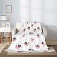 thumbnail image 2 of Sikiie Umbrella Cat Cozy Flannel Fleece Throw Blanket: Lightweight & Thick for All Seasons - Perfect for Women, Men, & Kids"60"x50", 2 of 6