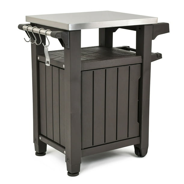 Keter Unity Resin Serving Station All, Suncast Patio Storage And Prep Station Assembly Instructions