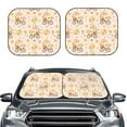 thumbnail image 2 of Balery 2 Piece Cute Bee Gnome Car Windshield Sun Shade|Foldable Front Windshield Shade for Car Front Window for Most Sedans SUV Truck-Medium, 2 of 7