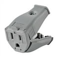 thumbnail image 2 of Leviton Straight Blade Connector 3W102-GY - 2-Pole 15A 125V Female - Gray, 2 of 2
