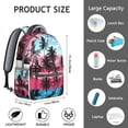 thumbnail image 6 of Hawaii Tropical Wind Palm Leaves Design Daypack: Perfect Gift for Students, Durable Lightweight Laptop Backpack, Large Capacity for High School, College and Campus Commute Activities, 6 of 6