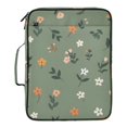 thumbnail image 2 of Haosy Accordion File Organizer Zipper Binder 500 Sheet 6-Tab Expanding File Folder Multi-Pocket 1.2 Inch 3 Ring Cute Small Flowers and Leaves, 2 of 7
