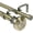 Antique Brass, variant on Urbanest Adjustable Double Curtain Rod Set Semplice Manhattan Finials – 1″ Front & 3/4″ Back Rod With Bronze Rod, 28–48 Inches