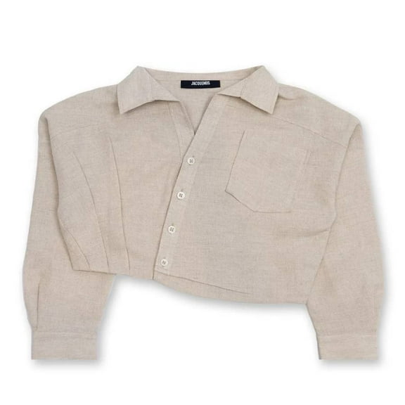 Jacquemus Girls Le Mejean Asymmetrical Shirt, Size 4Y