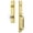 Lifetime Brass, variant on Grandeur 849155 Carre Solid Brass Rose Dummy Full Plate "C" Grip Handleset - Nickel