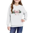 thumbnail image 4 of Lorytime Hoodies for Girls with Bows Boys Christmas Sweatshirt Long Sleeve Tops Drop Shoulder Cute Pullover White 3 Years, 4 of 4