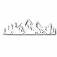 thumbnail image 2 of HaiSphere Car Decal Sticker Forest Mountain Scene, Waterproof Vinyl Decal for Truck Trunk, Window, or Bumper, Personalized Creative Outdoor Decoration,White, 2 of 3