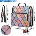 thumbnail image 2 of FORMRS Zipper Binder with Shoulder Strap 2-inch Ring 500 Sheet Capacity File Bag, Pink Shimmering Pattern, 2 of 5