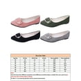 thumbnail image 2 of SIMANLAN Women Lightweight Buckle Dress Shoe Work Fashion Pumps Women's Wedding Casual Slip On Flat Shoes Grey 5.5, 2 of 9