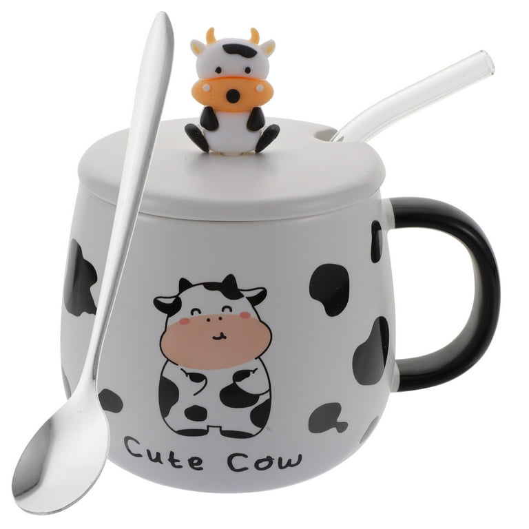 Kawaii Milk Cow Mugs Home Milk Tea Beer Water Breakfast Tumbler Drinkware  Birthday Gift Coffee Cups Cute Ceramic Glass - AliExpress