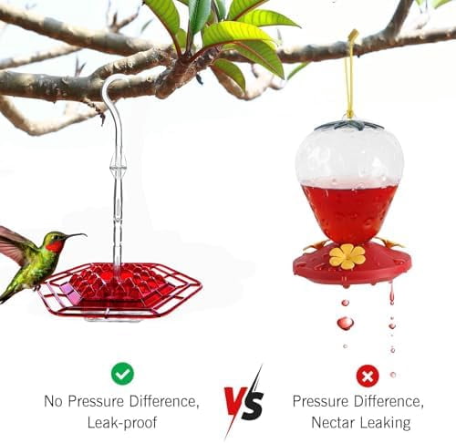 Hummingbird Feeder for Outdoors Hanging,Easy to Clean and Refill,Ant Proof No Leak,with 30 Feeding Ports Saucer Humming Bird Feeder Hummingbird feeders for Window (Purple 1)