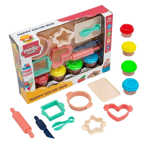Fun Express 11 3/4" x 12 1/2" Kids Ultimate Baking Clay Dough Accessory Set - 12 Pieces