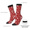 thumbnail image 4 of Cauagu Red Christmas Cheer. Print Crew Socks for Women and Men,Adult Athletic Running Socks 1-Pair Sports Socks Work Gear Socks with Moisture Wicking, 4 of 6