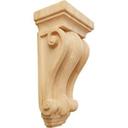 Ekena Millwork 5"W x 3 1/4"D x 9 1/2"H Cole Pilaster Wood Corbel, Red Oak