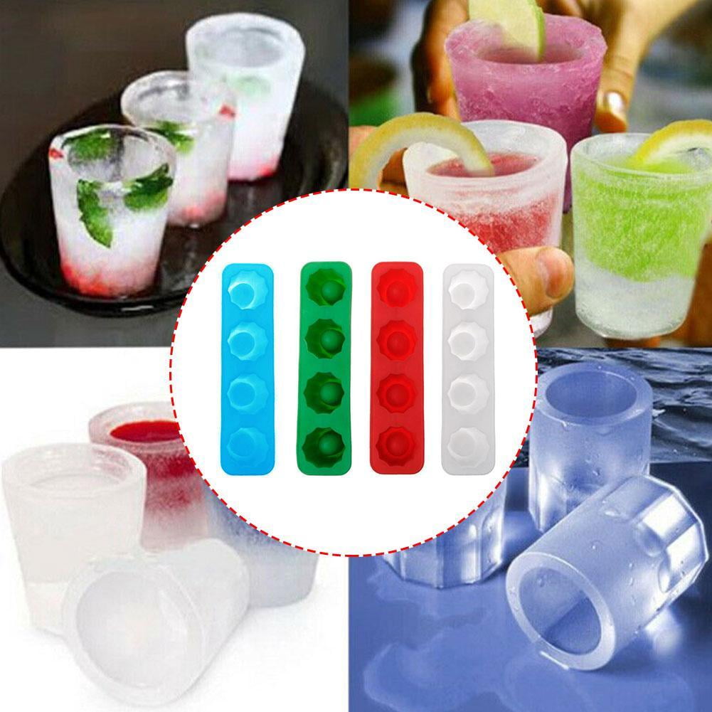 Shape Ice Tray Shot Shooters Silicone Molds Glass Partys Maker Cube Freeze EW37 