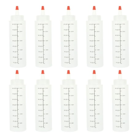 

10Pcs Sauce Squeeze Bottles Condiment Dispensing Bottles Salad Dressing Container