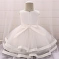 thumbnail image 4 of WOYY Newborn Girls Wedding Party Princess Dress Sleeveless Pageant Gown, Sizes 0-18M, 4 of 8