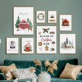 thumbnail image 2 of Carteles de invierno de pastel de Chocolate caliente de trineo de Casa de bosque de nieve de Feliz Navidad, arte de pared, impresiones en lienzo, imágenes, vacaciones, decoración del hogar, 2 of 4