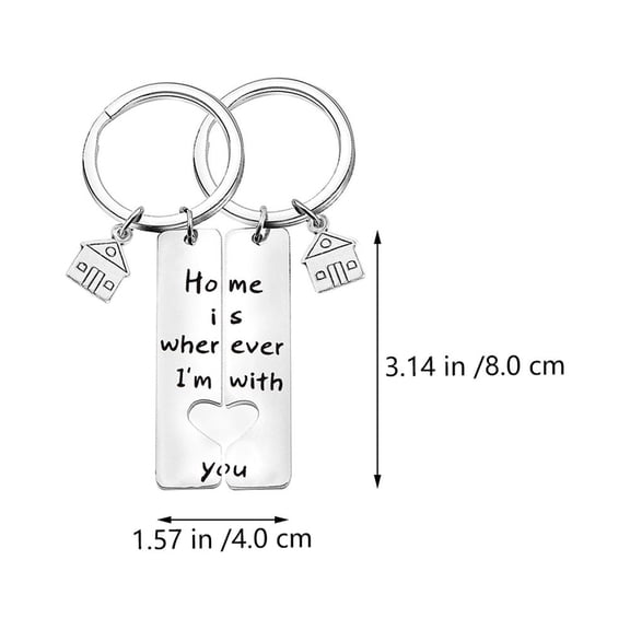 LOLIPPYY Titanium Steel Home Keychain Decorative Keyring, Perfect Housewarming , 1 Piece Key Holder