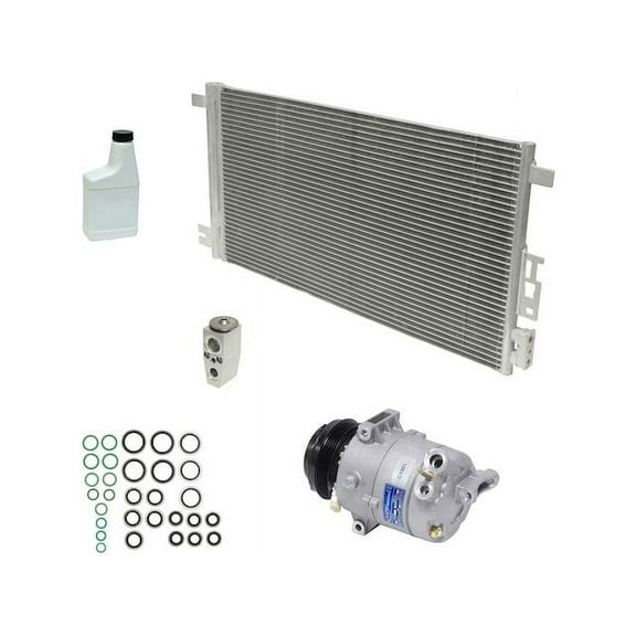 A/C Compressor Kit with Condenser - Compatible with 2007 - 2012 Chevy Malibu 2008 2009 2010 2011