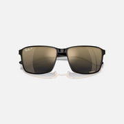 Ray Ban Polarized Blue Gold Chromance Square Unisex Sunglasses RB3721CH 187/J0 59