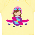 thumbnail image 4 of Inktastic Pilot Girl, Airplane, Plane, Flying, Brown Hair Girls Baby Bodysuit, 4 of 5