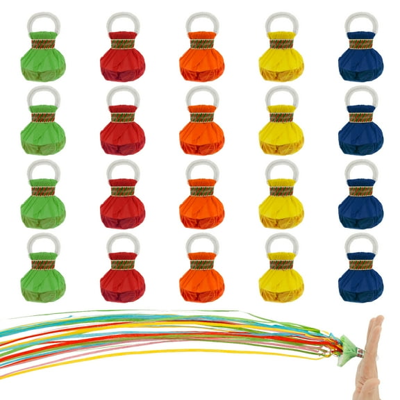 20Pcs Colorful Streamer Poppers Hand Throw Confetti Streamers No Mess Party Poppers Romantic Party Celebrations Supplies for Birthday Wedding Shows