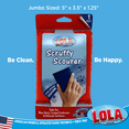 thumbnail image 7 of LOLA Scruffy Jumbo Scouring Pad, Reusable Cleaning Pads, Wire Cloth w/Foam Sponge Core, Won't Scratch Most Surfaces, Assorted Colors, 1 Count, 7 of 7