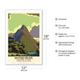 thumbnail image 2 of Mitre Peak (Māori Rahotu) - Milford Sound - New Zealand - Vintage Travel Poster c.1930s - Master Art Print (Unframed) 12in x 18in, 2 of 4