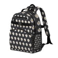 thumbnail image 2 of Black Daisy Flower White Blooms Pattern Backpack for School,Cute School Bag,Schoolbag with Adjustable Shoulder Straps & Padded Back,15.25"x11.5"x5.25", 2 of 5