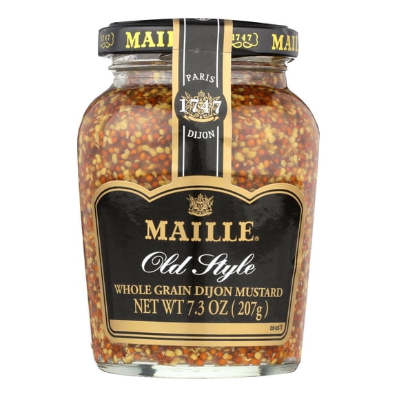 MAILLE - Authentic Whole Grain Dijon Mustard - 7.3 oz, Case of 6