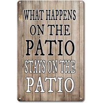 Funny Metal Tin Sign Patio Porch Signs Patio Decorations Outdoor Clearance Backyard Bar Pool Wall Decor