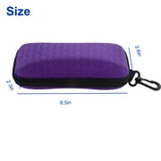 TSV Sunglasses Case, Portable Zipper Glasses Box, Hard EVA Eyeglass Protector with Hook, 5 Colors