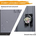thumbnail image 6 of Metal Storage Cabinet with 2 Adjustable Shelves, Steel Counter Cabinet with Lockable Doors for Home Office Warehouse Garage (Black Grey, 36" H-Style 2), 6 of 6
