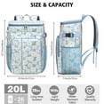 thumbnail image 2 of Retro Daisy Graphic Cooler Backpack - High-Capacity 20L Insulated Picnic Backpack with Multiple Pockets for Organization, 2 of 6